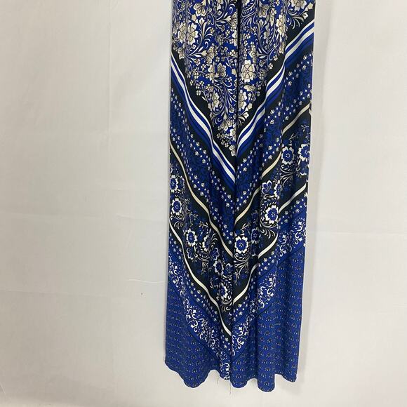 Established 1962 Blue Halter Maxi Dress Plus Size 16 Floral Paisley Print Hippie - Picture 5 of 11